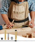 Craftsman using a Six Pack Woodturning Pen Kit With Refills Twist Pens For DIY Lathe Turning Black And Silver Set