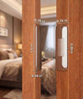 Product dimensions of 12 Pack No Drill Magnetic Cabinet Door Catch Set, Ultra Thin Adhesive Latch For Drawer Cupboard Closet shown