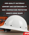 Fiberglass Full Brim Hard Hat Pro Grade With Wheel Ratchet 8 Point Suspension ANSI ISEA Z89.1 Type 1 Class G