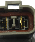 Close-up of the straight plug play harness connector for Direct Fit AC Condenser Fan Assembly For Car Cooling Setup Oem Match Drop In Ready.