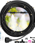 Outdoor Misting System for Patio and Garden Beat the Heat With 50 Ft Cooling Mist Kit Water Filter 1/4 Inch Tubing