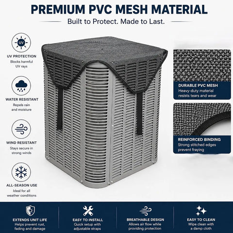 Heavy Duty Outdoor Cover For Air Conditioner Compatible With Payne Pa13na036000 Rugged Pvc Mesh Shuts Out Rain Grime And Leaves Lets Cool Air Glide Smooth Through The Grill Guard Core Compressor Against Frost And Scorch Keep Ventilation Wide Open