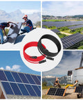 10 AWG 6mm Solar Panel Extension Cable 8 Ft Heavy Duty Weather Resistant With Standard Solar Connectors Ideal For RVs And Boats