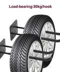 Heavy Duty Double Garage Hooks Wall Mount 12.44 Inch Long Utility Hangers Two Pack For Ladders Bikes Tires Garden Tools