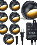 All In One Low Voltage LED Deck Lights Kit With Transformer Timer And Photocell Sensor IP67 Waterproof Outdoor Walkway And Stair Lighting