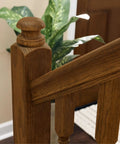 Rich Dark Walnut Gel Stain Water Based Finish Delivers A Hella Smooth No Drip Surface On Furniture Doors And Indoor Wood Trim Fast Drying With Low Odor on stair railing and post.