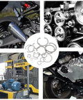 Internal Snap Ring Assortment Kit, 200Pcs 304 Stainless Steel Circlip Retaining Rings, 8mm to 26mm Sizes for machinery maintenance