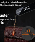 Ultra Fast Thermocouple Food Thermometer With Insta Read Under 1 Second, 0.5F Accuracy, IPX7 Waterproof, TH-22 Black in use
