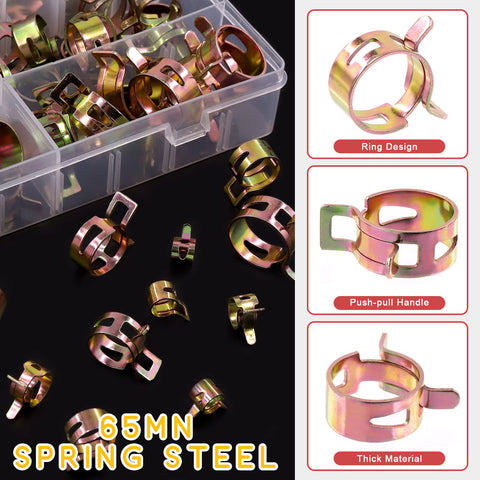 Must Have 121 Piece Spring Band Clips Kit With 12 Sizes From 7mm To 22mm Hose Clamps Pliers Fuel Silicone Vacuum Hose Fasteners