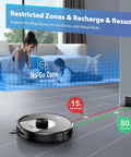 Beast Mode Vacuum And Mop Combo With 6000Pa Suction Auto Carpet Boost Smart LiDAR Navigation 150 Minute Runtime