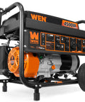 Generator Wheel And Handle Kit Compatible With 4500W And 4750W Portable Generators, shown on a WEN 4500W generator