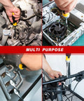 Usage of 28 Piece Magnetic Ratcheting Screwdriver Set With CRV Bits Nut Drivers And Telescoping Magnetic Pickup Tool in auto repair and electronics