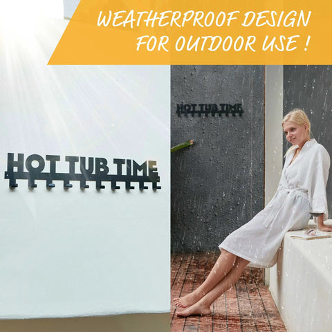Rugged Outdoor Towel Rack For Hot Tub And Mudroom, Rustproof Aluminum Towel Hooks With Hardware Included by poolside.