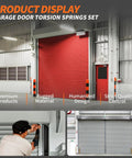 Garage Door Torsion Springs Pair 0.225 X 2 In X 30 In Dope Heavy Duty Steel With Aluminum Cones Precision Heat Treated Finish