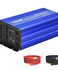 Pure Sine Wave Inverter DC 12V To AC 110V 1000W Rated 2000W Surge with dual sockets and USB Type C fast charging