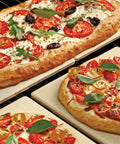 Set Of Four Cordierite Pizza Stone Tiles For Oven And Grill Build Your Own Personal Pies With Four Individual Stones For Crispy Crusts