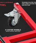 Auto Panel Tree Paint Stand Holder With Adjustable Center Post And Six Height Adjustable Hook Levers Securely Hang Two Car Panels caster wheels