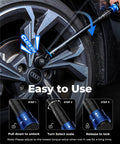 13 Piece One Half Inch Torque Wrench Set With 25 To 250 Ft-Lb Range And Plus Minus Three Percent Accuracy All In One Tire Repair Kit Including Click Torque Wrench Breaker Bar Five Inch Extension And Ten Deep Sockets, used on car wheel