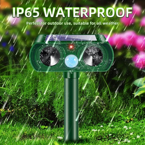 4 Pack Upgraded Sonic Ultrasonic Deer Repellent Devices With Solar Power Waterproof Outdoor Motion Sensor Deterrent for yard
