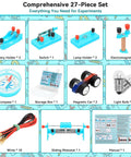 Hands-On Electricity And Magnetism Lab Kit For Kids Ages 8 To 16, 27-Piece Circuit Learning Set With Electromagnets, Switches, and More
