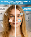 Comparison of hair and skin before and after using High Output Shower Filter Cartridge For Sensitive Skin And Dry Scalp.