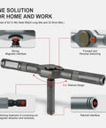 Diagram of 42 In 1 Magnetic Screwdriver Set With Storage Case highlighting magnetic interface and ratcheting design.