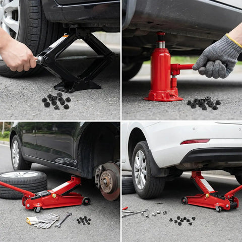12 Pack Rubber Hydraulic Jack Oil Filler Plugs For Floor Jacks 5/16 Inch Round Head Replacement Plugs in use with car jacks