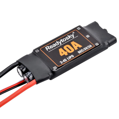 2-4S 40A Brushless ESC With 5V 3A BEC for F450 S500 ZD550 RC Helicopter Quad Copter close-up showing connector details