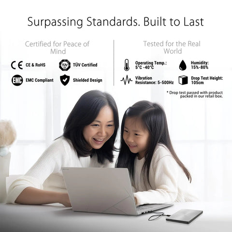 Powerful Blu-ray External Drive With 16x Write Speed, BDXL Support, And 128 GB Capacity, USB 3, Works With Mac And PC, Portable Optical Drive For Data Backup And Media Playback, 1 Year Warranty on laptop