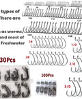230 fishing hooks assortment from 600 Piece Tackle Box Fishing Kit With Hooks Sinkers Swivels Snaps Topwater Lures Spoons Soft Plastics