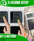 Sun Powered Drip Irrigation System With Auto Watering Kit And Timer, USB Rechargeable for pots and planters, control panel close-up