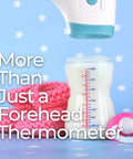 No Contact Forehead Thermometer For Baby Kids And Adults, 1 Second Infrared Temperature Readings, Fever Indicator With Color Coded Readings, Silent Mode, Touchless With Object Temperature And Room Temperature Modes, white and teal