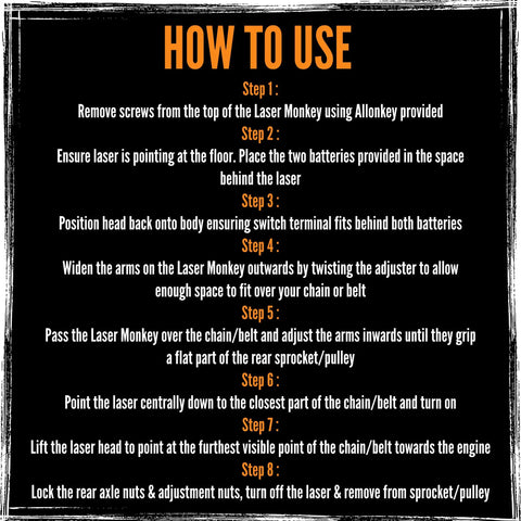 How to use Keep Your Ride Rolling Smooth With This Universal Motorcycle Laser Wheel Alignment Tool step-by-step instructions.