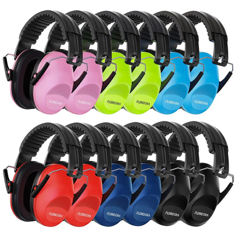 12 Pack Kids Noise Cancelling Headphones For Ear Protection, colorful soundproof earmuffs for toddlers, autism, concerts, air shows