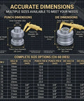 Heavy Duty Hydraulic Hole Punch Die Set Replacement For Industrial Punching Machines High Carbon Steel Round Hole Punch And Die Mold Dimensions Chart