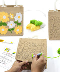 Beginner Punch Needle Kit With Tote Bag - Easy DIY Embroidery Set For Kids And Adults, Grab-And-Go All-In-One Studio, Includes Punch Needle Tool And Simple Instructions displayed