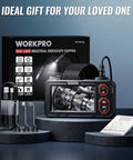 Dual Lens Endoscope With 4.3 Inch IPS Display And 16.4 Foot Cable, 1920P HD Real Time Imaging, Front And Side Cameras, 170 Degree Wide Viewing Angle, Zoom And Brightness Control For Clear Inspections. Dual-lens endoscope kit with screen, cable, probes, and manual