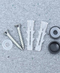 Vintage Matte Black Wall Hooks Set Of Five For Hanging Heavy Coats Umbrellas And Handbags Boasts Dope Industrial Vibes And Rock Solid Screw Mount Hardware accessories including anchors and screws.
