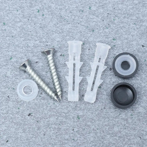 Vintage Matte Black Wall Hooks Set Of Five For Hanging Heavy Coats Umbrellas And Handbags Boasts Dope Industrial Vibes And Rock Solid Screw Mount Hardware accessories including anchors and screws.