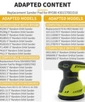 5 Inch 8 Hole Hook And Loop Replacement Sander Pads For Ryobi And Ridgid Random Orbital Sanders with compatibility list and sander
