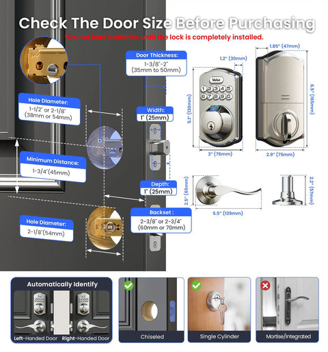 Smooth Operator WiFi Deadbolt Door Lock With Handle Set Keypad Entry Satin Nickel Finish App Control Fingerprint Access Straight Shot Install No Bridge Needed To Secure The Crib And Chill With Total Peace Of Mind