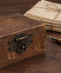 Old School Retro Decorative Jewelry Box Hasp Latch With Screws Zinc Alloy Antique Small Box Clasp Hardware on wooden box