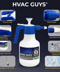 Pro Grade Coil Cleaner Pump Sprayer Workhorse For Evaporator And Condenser Coils Handheld Chemical Sprayer With 360 Degree Spray Adjustable Nozzle EPDM Seals 48 Oz Capacity Easy Rinse Design, 48 oz handheld pump sprayer