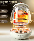 14 Oz Travel Electric Kettle With Rapid Heating To 212 Degrees Fahrenheit Temperature Control Mug Warmer For Coffee Tea