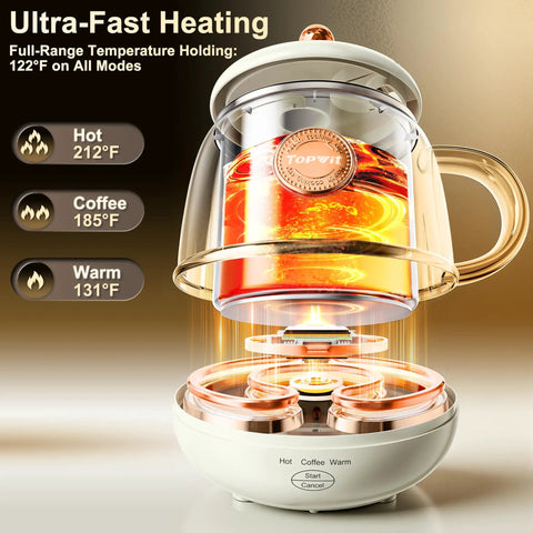 14 Oz Travel Electric Kettle With Rapid Heating To 212 Degrees Fahrenheit Temperature Control Mug Warmer For Coffee Tea
