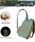 Water Resistant Fishing Backpack With Rod Holder And Padded Straps Lightweight Sling Bag with ergonomic design and foam cushion