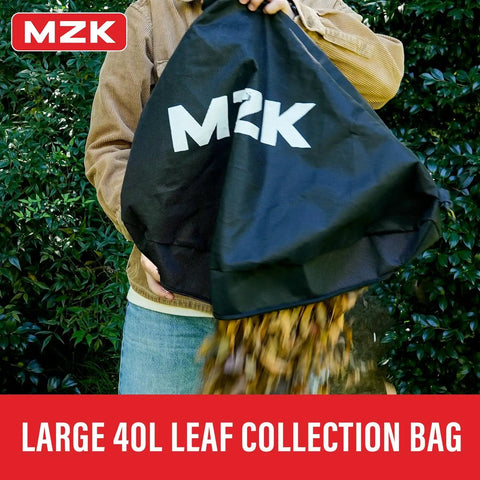 Man using All In One Electric Leaf Blower Corded Vacuum Mulcher With 460 CFM And 167 MPH Airflow With 40L Leaf Collection Bag