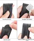 Steps to patch a tire tube from All In One Bicycle Repair Kit With CO2 Inflator And Cartridges, 8 In 1 Multi Tools, Emergency Toolkit.