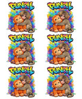 Dope Monkey Punchs DTF Transfers 6 Pack For T Shirts Ready To Press Heat Transfer Stickers with colorful monkey design