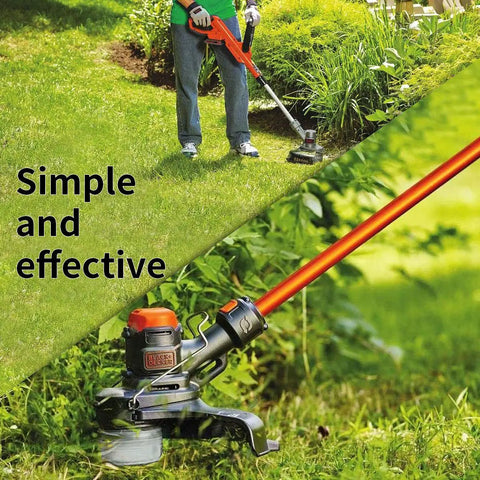 Person using String Trimmer Line Kit For AF100 Pro Grade Compatible Trimmer Edger 6 Replacement Spools Cap And Spring Fits GH LST NST Series Mowers
